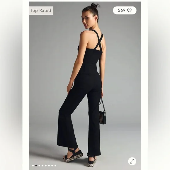 Anthropologie THE NAOMI WORKWEAR JUMPSUIT BY MAEVE size 8 tall. - Picture 2 of 16